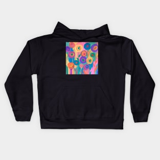 Bold abstract florals Kids Hoodie